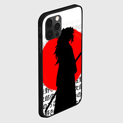 Чехол для iPhone 12 Pro Max Ёриичи - клинок рассекающий демонов - силуэт, цвет: 3D-черный — фото 2