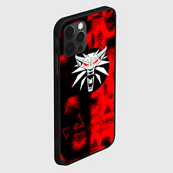 Чехол для iPhone 12 Pro Max The Witcher pattern magic, цвет: 3D-черный — фото 2