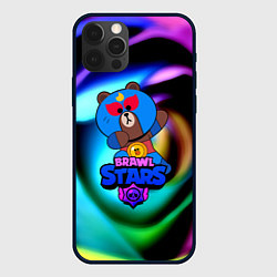 Чехол для iPhone 12 Pro Max Brawl stars neon teddy, цвет: 3D-черный