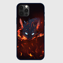 Чехол для iPhone 12 Pro Max Дракон кот, цвет: 3D-черный