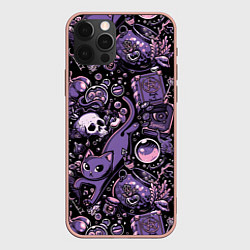 Чехол для iPhone 12 Pro Max Ведьминский паттерн, цвет: 3D-светло-розовый