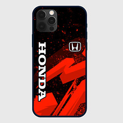 Чехол iPhone 12 Pro Max Honda - красная абстракция