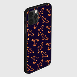 Чехол для iPhone 12 Pro Max Вороны неон, цвет: 3D-черный — фото 2