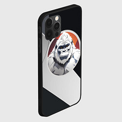 Чехол для iPhone 12 Pro Max Белая горилла, цвет: 3D-черный — фото 2