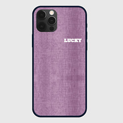 Чехол для iPhone 12 Pro Max Розовые джинсы lucky 77, цвет: 3D-черный