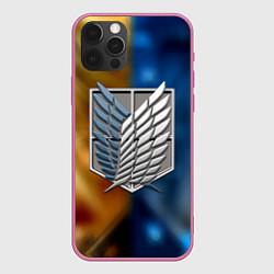 Чехол для iPhone 12 Pro Max Атака титанов битва, цвет: 3D-малиновый