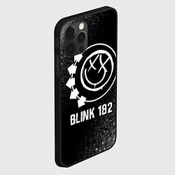 Чехол для iPhone 12 Pro Max Blink 182 glitch на темном фоне, цвет: 3D-черный — фото 2