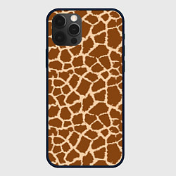 Чехол для iPhone 12 Pro Max Кожа жирафа - giraffe, цвет: 3D-черный