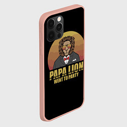 Чехол для iPhone 12 Pro Max Папа лев выходит на вечеринку, цвет: 3D-светло-розовый — фото 2