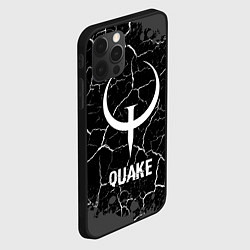 Чехол для iPhone 12 Pro Max Quake glitch на темном фоне, цвет: 3D-черный — фото 2