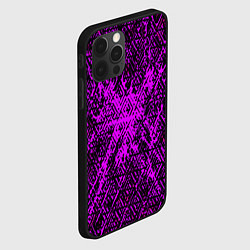 Чехол для iPhone 12 Pro Max Фиолетовая глитч инфекция, цвет: 3D-черный — фото 2