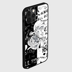 Чехол для iPhone 12 Pro Max Lil peep logo rap, цвет: 3D-черный — фото 2