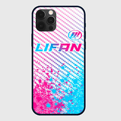 Чехол iPhone 12 Pro Max Lifan neon gradient style: символ сверху