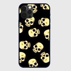 Чехол для iPhone 12 Pro Max Черепки для хэллоуина, цвет: 3D-черный