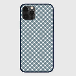 Чехол для iPhone 12 Pro Max Бело-серый узор в клетку, цвет: 3D-черный