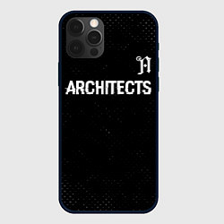 Чехол для iPhone 12 Pro Max Architects glitch на темном фоне: символ сверху, цвет: 3D-черный