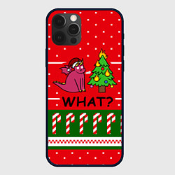 Чехол для iPhone 12 Pro Max Дракон и елка, цвет: 3D-черный