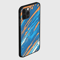 Чехол для iPhone 12 Pro Max Абстракция синяя, цвет: 3D-черный — фото 2