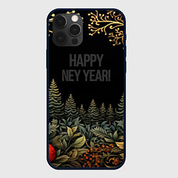 Чехол для iPhone 12 Pro Max Happy new year black style, цвет: 3D-черный