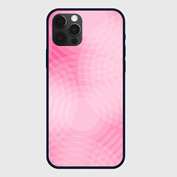 Чехол для iPhone 12 Pro Max Абстракция с розовыми кругами, цвет: 3D-черный