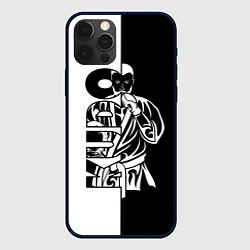 Чехол для iPhone 12 Pro Max Kudo черно-белое, цвет: 3D-черный