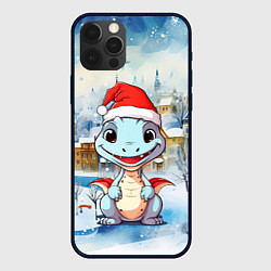 Чехол для iPhone 12 Pro Max Новогодний дракон 2024, цвет: 3D-черный
