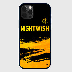 Чехол для iPhone 12 Pro Max Nightwish - gold gradient посередине, цвет: 3D-черный