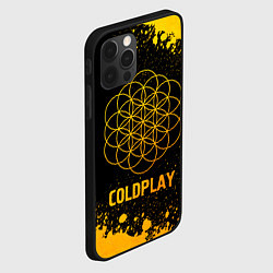 Чехол для iPhone 12 Pro Max Coldplay - gold gradient, цвет: 3D-черный — фото 2