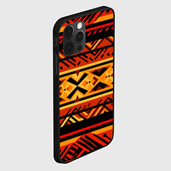 Чехол для iPhone 12 Pro Max Узор в этническом стиле масаев, цвет: 3D-черный — фото 2