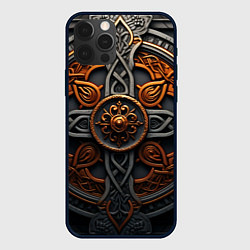 Чехол для iPhone 12 Pro Max Орнамент в викингском стиле, цвет: 3D-черный
