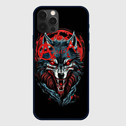 Чехол для iPhone 12 Pro Max Логотип рок группы Алиса на фоне волка, цвет: 3D-черный