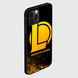 Чехол для iPhone 12 Pro Max League of Legends - gold gradient, цвет: 3D-черный — фото 2