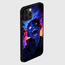 Чехол для iPhone 12 Pro Max Сатору Годжо в безумии - Магическая битва, цвет: 3D-черный — фото 2