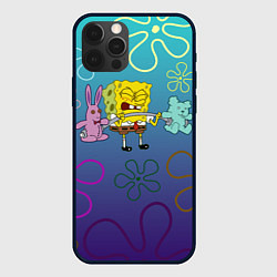 Чехол для iPhone 12 Pro Max Spongebob workout, цвет: 3D-черный