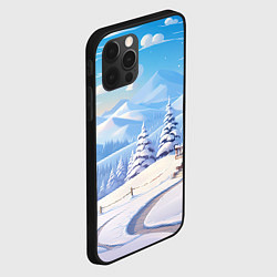 Чехол для iPhone 12 Pro Max Снежный новогодний денек, цвет: 3D-черный — фото 2