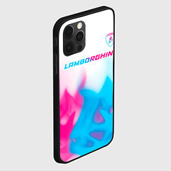 Чехол для iPhone 12 Pro Max Lamborghini neon gradient style посередине, цвет: 3D-черный — фото 2