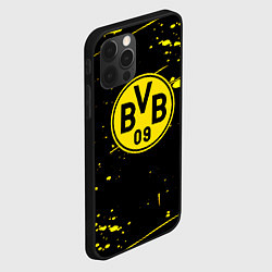 Чехол для iPhone 12 Pro Max Borussia yellow splash, цвет: 3D-черный — фото 2