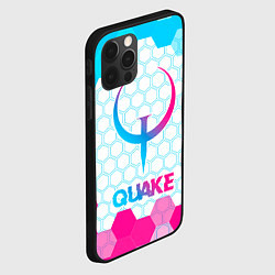 Чехол для iPhone 12 Pro Max Quake neon gradient style, цвет: 3D-черный — фото 2