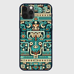 Чехол iPhone 12 Pro Max Абстрактный паттерн в ацтекском стиле
