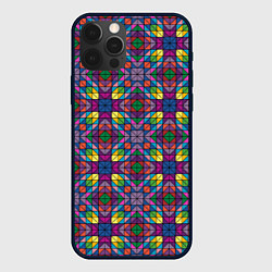 Чехол для iPhone 12 Pro Max Стеклянная мозаика, цвет: 3D-черный