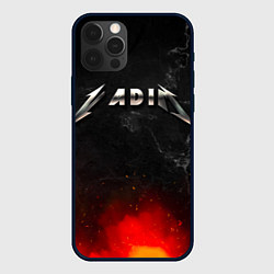 Чехол для iPhone 12 Pro Max Вадим в стиле Металлика - огонь и искры, цвет: 3D-черный