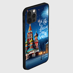 Чехол для iPhone 12 Pro Max Москва новогодняя, цвет: 3D-черный — фото 2