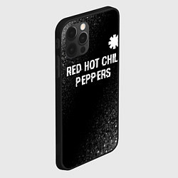 Чехол для iPhone 12 Pro Max Red Hot Chili Peppers glitch на темном фоне посере, цвет: 3D-черный — фото 2