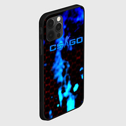 Чехол для iPhone 12 Pro Max CS GO синий огонь сталь, цвет: 3D-черный — фото 2