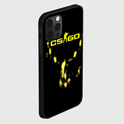 Чехол для iPhone 12 Pro Max CS GO краски желтые, цвет: 3D-черный — фото 2