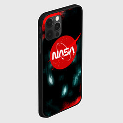 Чехол для iPhone 12 Pro Max NASA космос краски, цвет: 3D-черный — фото 2