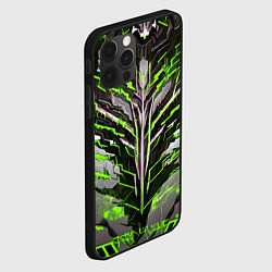 Чехол для iPhone 12 Pro Max Киберпанк доспех зелёный, цвет: 3D-черный — фото 2