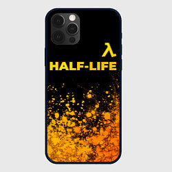 Чехол для iPhone 12 Pro Max Half-Life - gold gradient посередине, цвет: 3D-черный