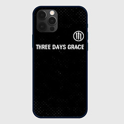 Чехол для iPhone 12 Pro Max Three Days Grace glitch на темном фоне посередине, цвет: 3D-черный