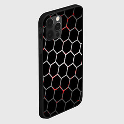 Чехол для iPhone 12 Pro Max Шестиугольник пчелиный улей, цвет: 3D-черный — фото 2